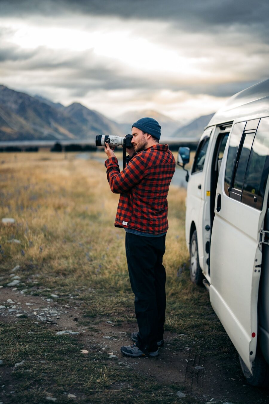 James Cole photographing in the field